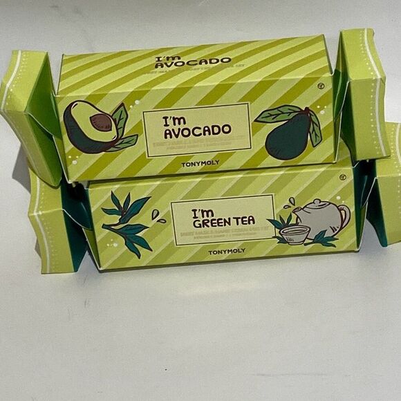 Tomy Moly Green I'm Avocado I'm  Green Tea Sheet Mask & Hand Cream Box Set - Picture 1 of 6